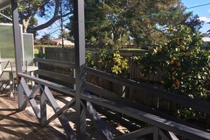 View from deck across park next door