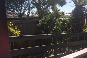 View from deck across park next door