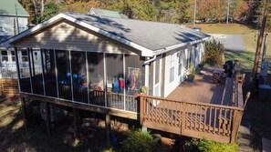 Large deck and screened in porch