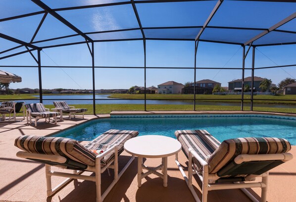 Great view of the lake and wildlife from the pool area. Always very peaceful.