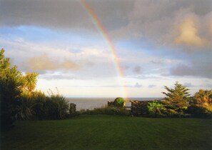 View from front door towards the sea & the crock