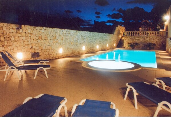 Poolside night photo