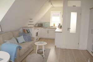 Wohnzimmer der Ferienwohnung Himmelreich in Norddorf auf Amrum