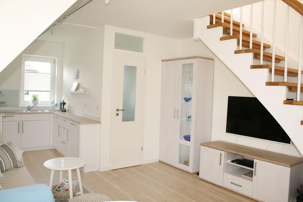 Livingroom in holiday apartment "Himmelreich" in Norddorf on the island Amrum