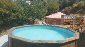 Your yurt with private pool.