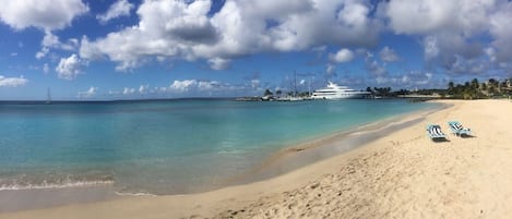 The Beach with yacht club in background
