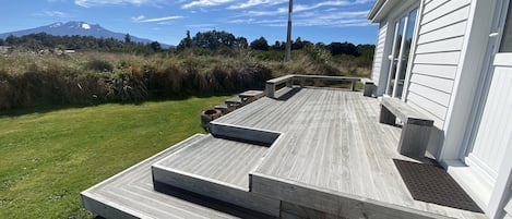 Summer Ruapehu from the deck