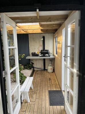 bbq space with internal garden 