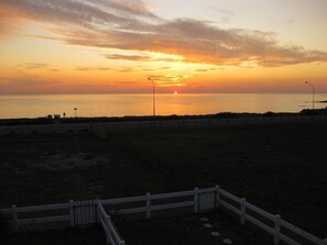 Sea with sunset from balcony (west)