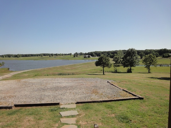 View from the front porch of  the Farmhouse,