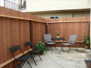 After a busy day at the beach,BBQ and relax in the large private patio