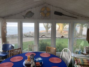 Lanai table seats10 with spectacular lakeside views, perfect for daily dining.