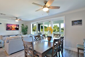 Dining - Living area looking towards the porch