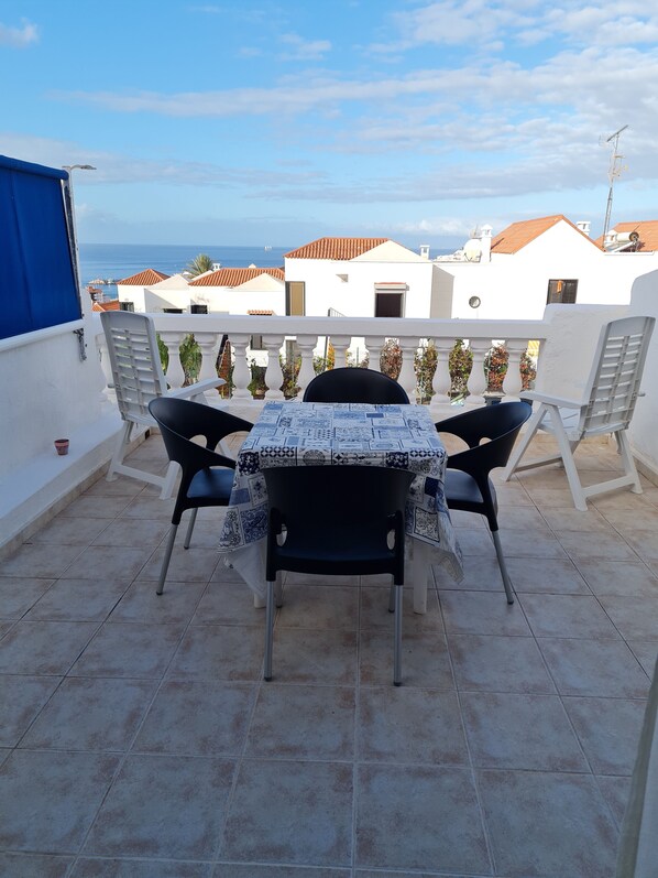 Large South Facing Balcony with Sea View 