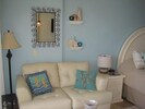 Leather loveseat for relaxing