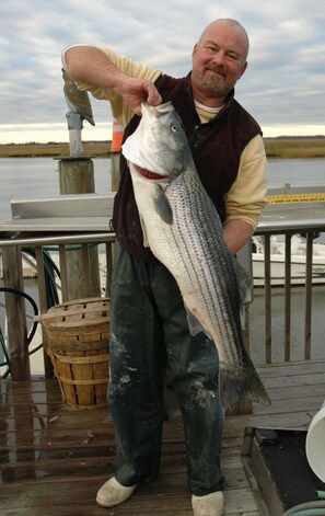 Charlie (Owner) showing off a nice bass.