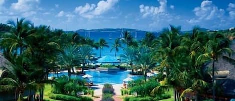 Westin St. John resort main pool.