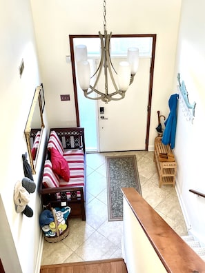 Bright, airy and comfortable entranceway.
