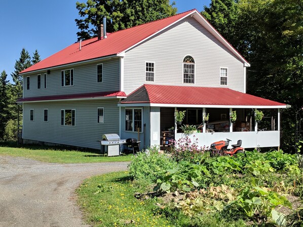 The Main House. 
Apartment is on the second floor at the back.