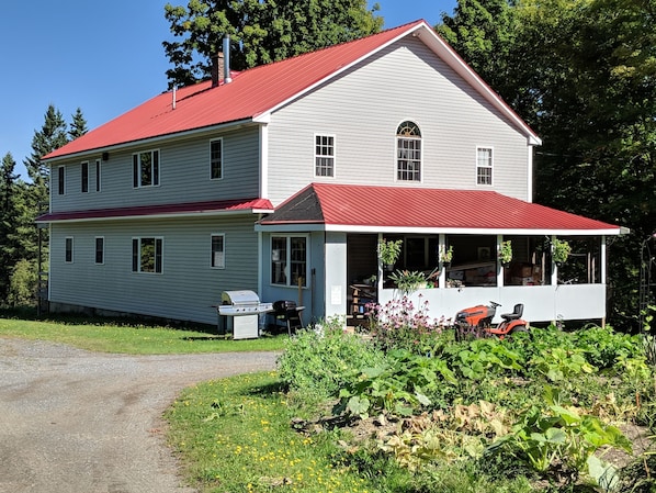 The Main House. 
Apartment is on the second floor at the back.