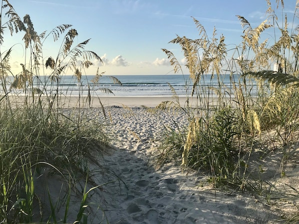 Beach access.