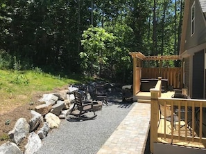 Fire pit and Grilling area from front yard