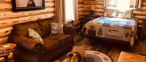 Moose cabin living room