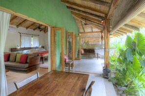 Batik Casita and lounging / dining areas.