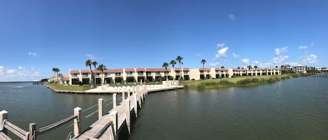 view from condo's boat dock
