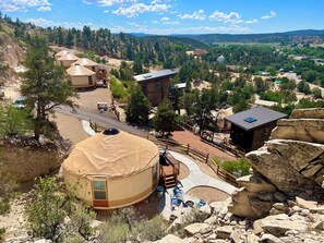 Yurt 3 Sits High on the Hillside with Majestic Views!