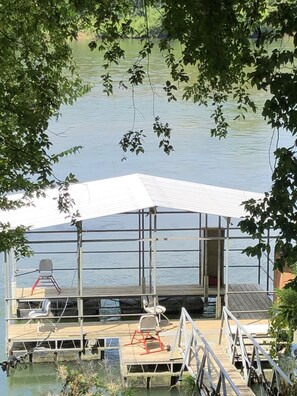 Enjoy your own private boat dock during your stay.
