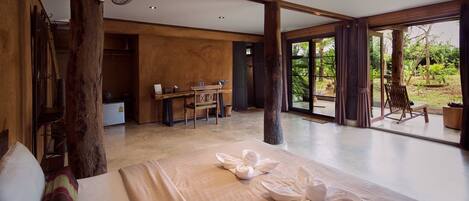 Pillar room in traditional wooden house