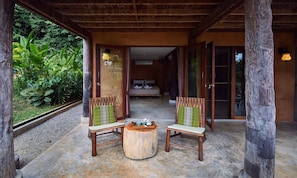 Pillar room in traditional wooden house