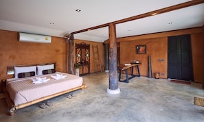 Pillar room in traditional wooden house