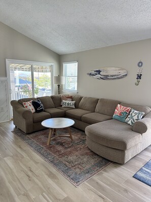 Couch and TV area