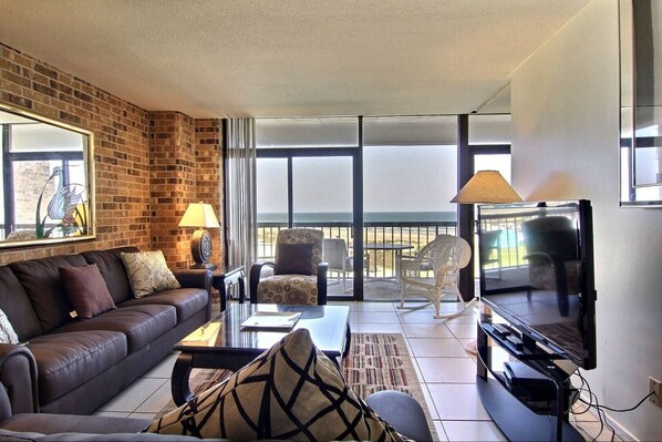 Living Room with balcony view