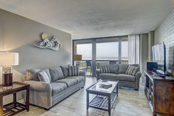 Living Room with balcony view