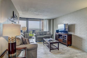 Living Room with balcony view