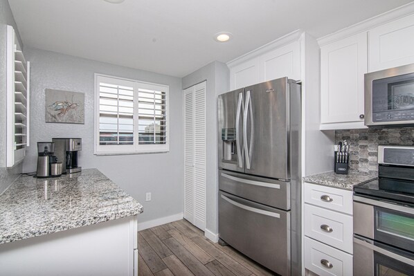 Modern kitchen with a view