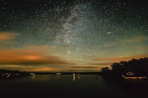 starry night in summer as seen from the large boathouse