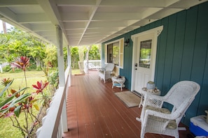 Our front porch awaits you. Keyless entry system means hassle-free check-in.