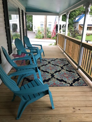 View on side porch; nice for morning coffee!