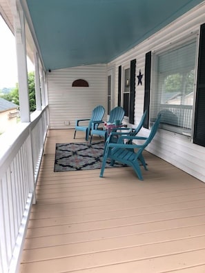 Comfortable side porch