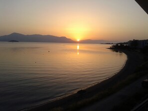 the magnificent sunrise from the balcony