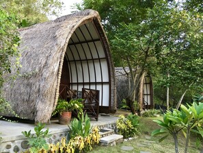 Lumbung Bungalow view from the garden