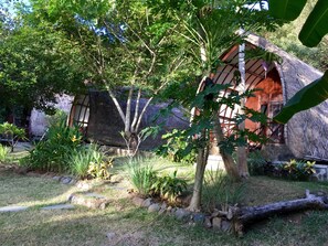 Lumbung Bungalow view from the garden