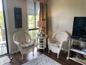 Nice reading nook in living room!