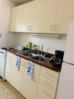 Kitchen area with everything you need for days you just want to stay in and cook