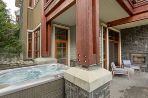 Outdoor hot tub for relaxing after an active day