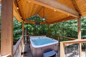 Private Hot Tub Set To The Perfect Temperature